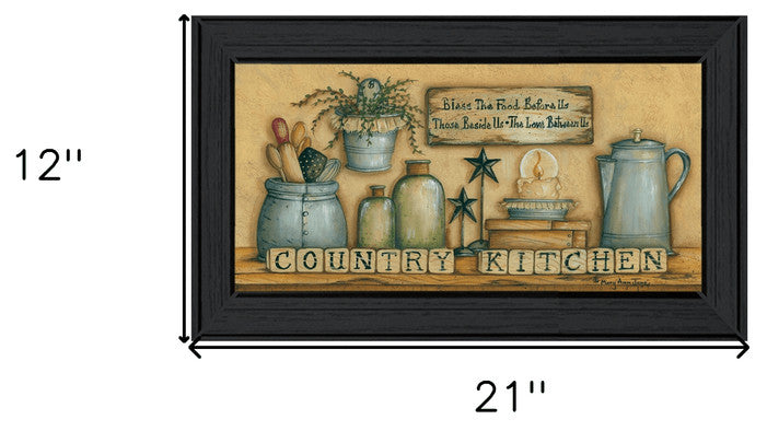 Country Kitchen 6 Black Framed Print Wall Art