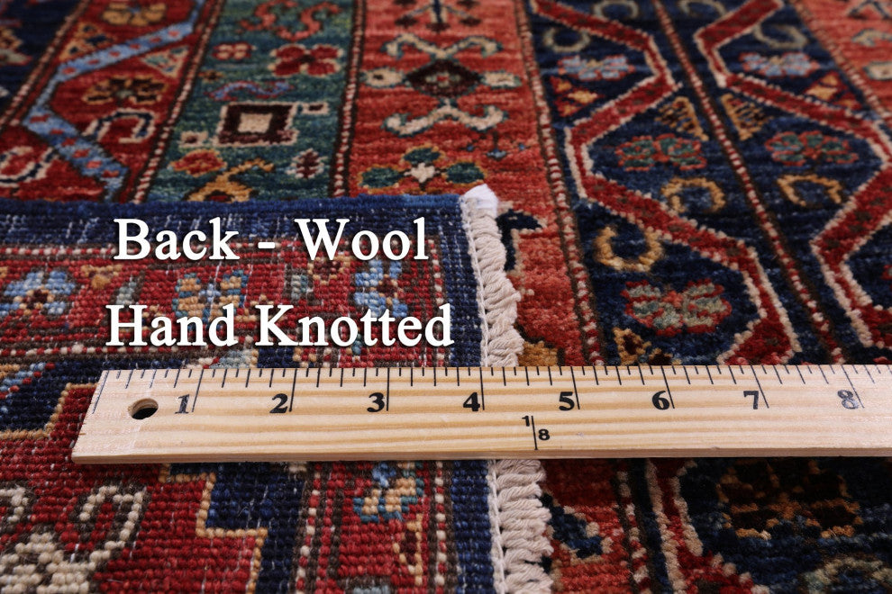 4' 2" X 5' 10" Hand Knotted Persian Gabbeh Shall Rug Q5155