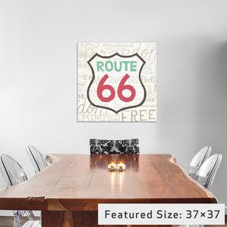 "Road Trip Route 66" by Oliver Towne, 18x18x1.5
