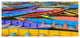 Old Colorful Sailboats in Lake, Large Boat Canvas Art Print, 60"x28"