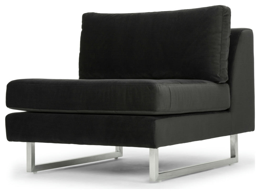Janis Shadow Grey Fabric Armless Sofa Seat, HGSC360