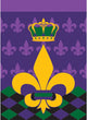 Double Applique Crowned Fleur-de-Lis Polyester Garden Flag