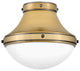 Hinkley Oliver 1-Light Small Flush Mount 39051HB, Heritage Brass