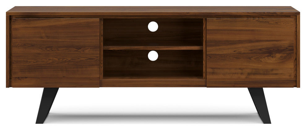 Lowry SOLID ACACIA WOOD TV Media Stand For TVs up to 70 inches, Walnut