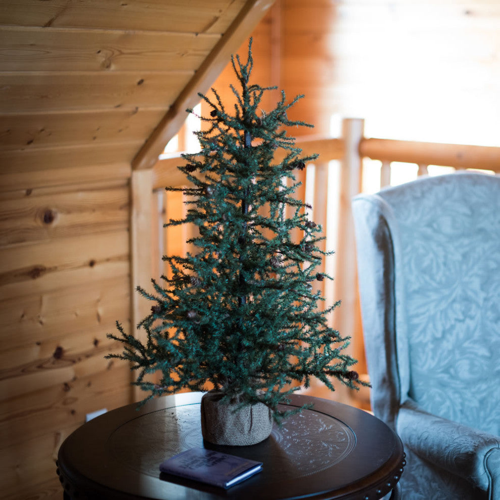 36" Carmel Pine W/Cones 995T Burlap Base