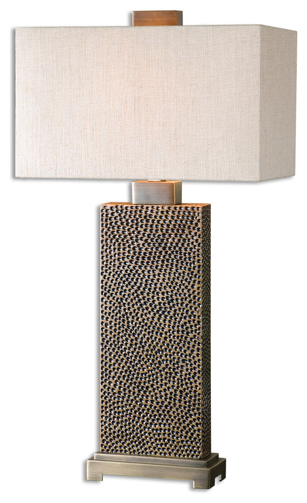 Canfield Coffee Bronze Table Lamp