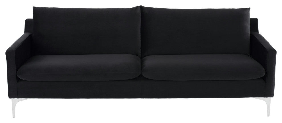 Anders Black Fabric Triple Seat Sofa, HGSC582