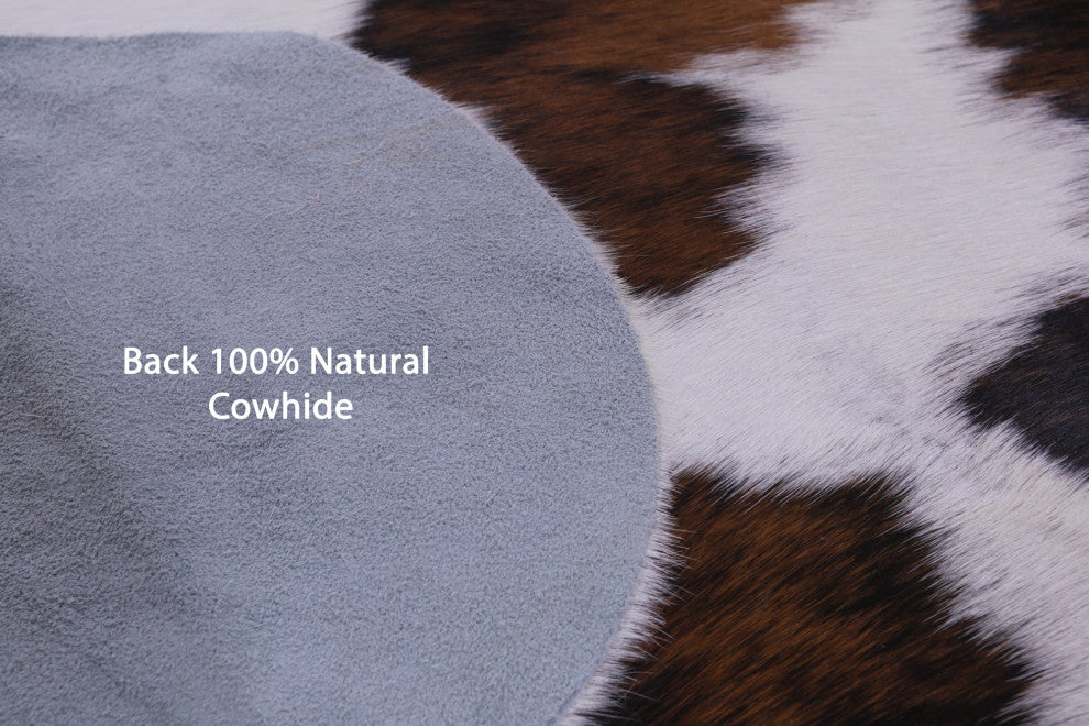 Tricolor Natural Cowhide Rug 7' 2" X 6' 8" C2255