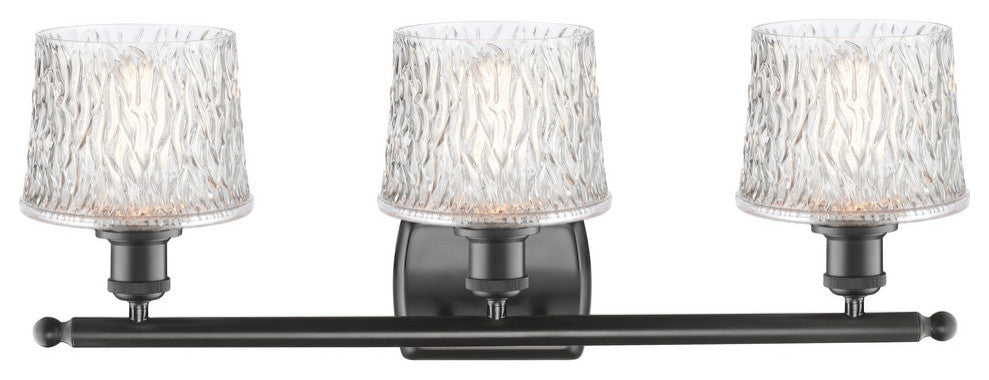 Niagra 3-Light Bath Vanity-Light, Oil Rubbed Bronze, Clear