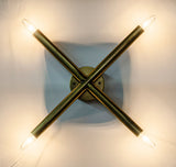 Cross Sconce, Antique Brass