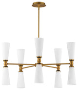 Maxim 24825SW Krevat 10 Light 32"W Chandelier - Black / Natural Aged Brass