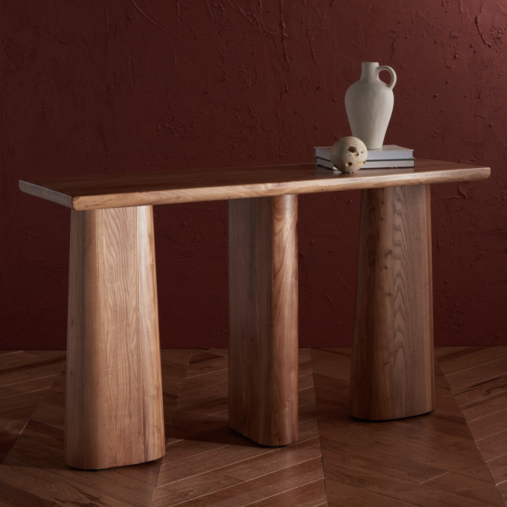 Safavieh Couture Ryllae Elm Wood Console Table Natural