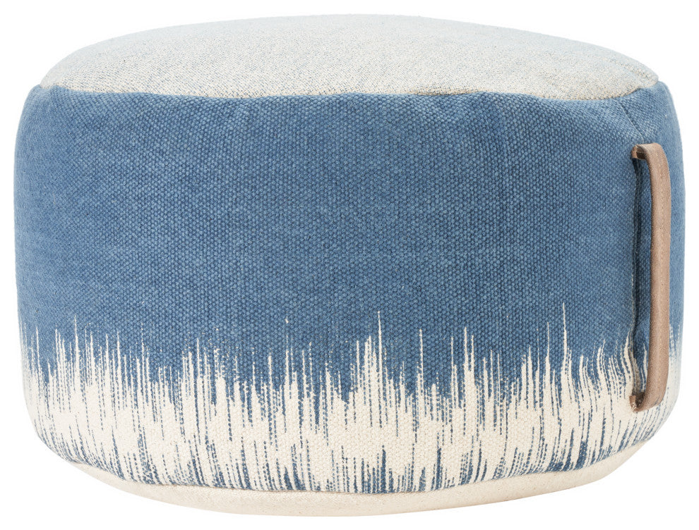 Mina Victory AS263 Pouf, Navy, 20"X20"X12"