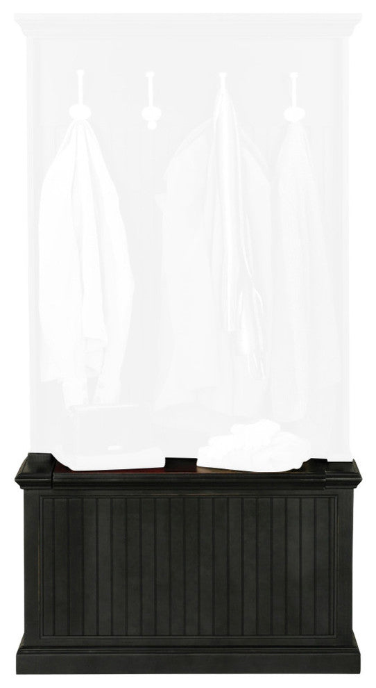 Coastal Hall Tree with Storage Bench, Hazy Sunrise, No Hall Tree Top