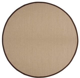 Safavieh Natural Fiber Nf131F Bordered Rug, Sage/Brown, 6'0"x6'0" Round