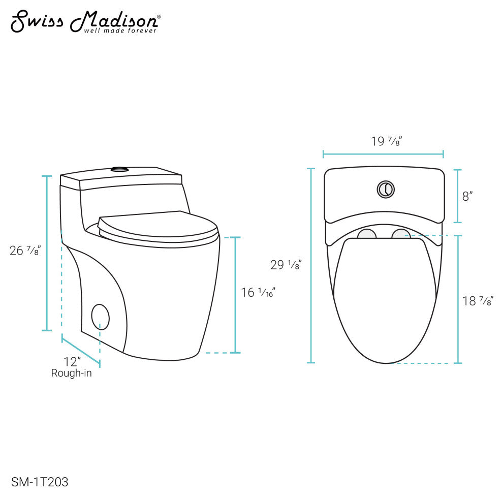 Manoir One-Piece Elongated Toilet Dual-Flush 1.1/1.6gpf