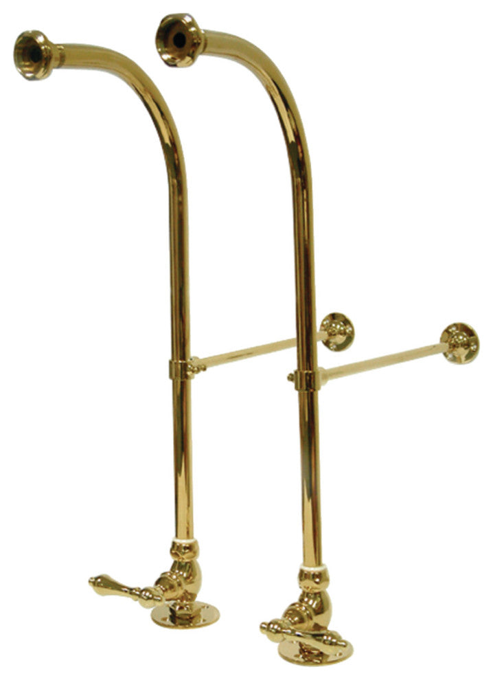 Kingston Brass Rigid Freestand Supplies With Stops, Polished Brass
