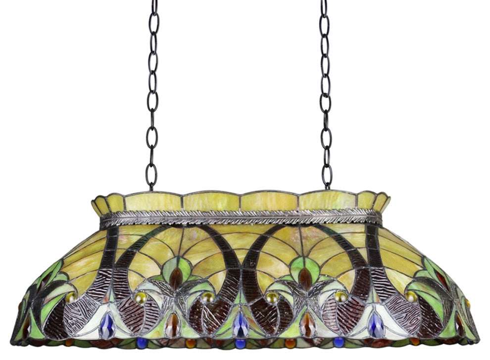 CHLOE Lighting CH38632AV28-IL3 ADIA Victorian Dark Bronze 3 Light Island Pendant