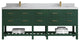 Parker 84 Double Sink Bath Vanity in Lafayette Green  2" Calacatta Sienna
