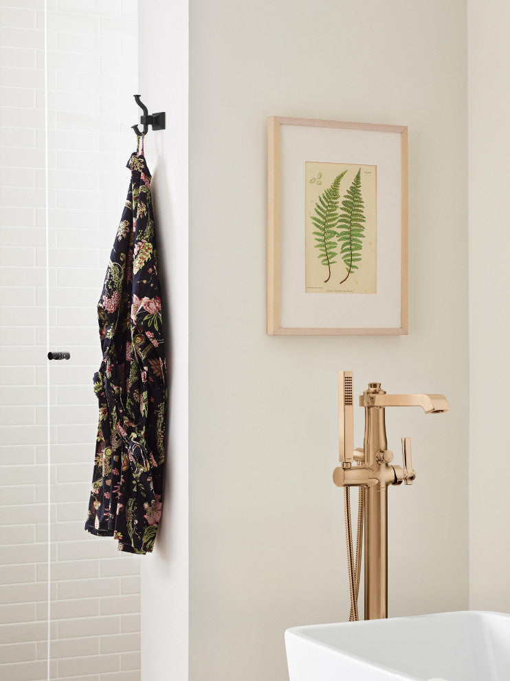 Mulholland Traditional Single Robe Hook, Matte Black