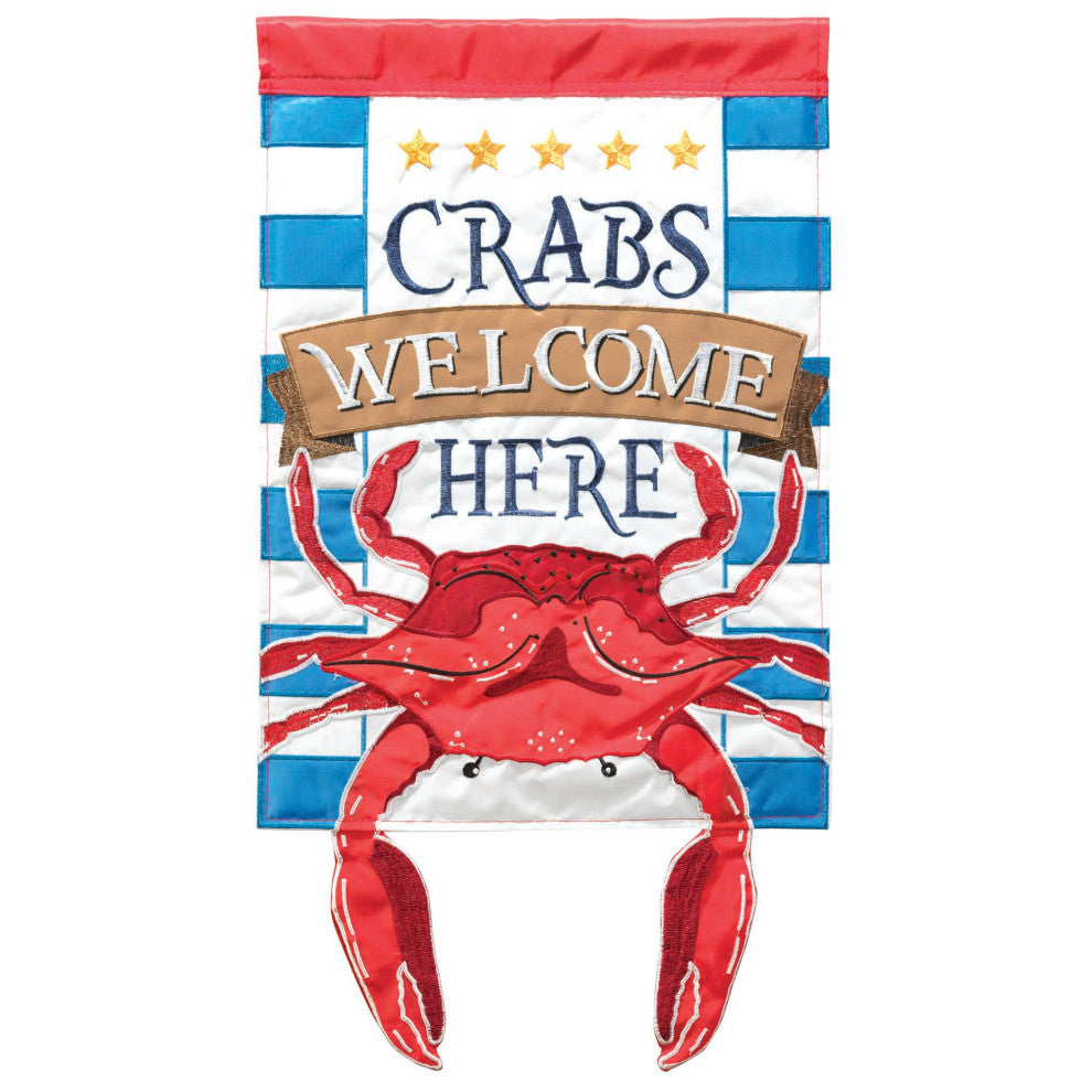 Crazy Leg Crabs Welcome Here 24in