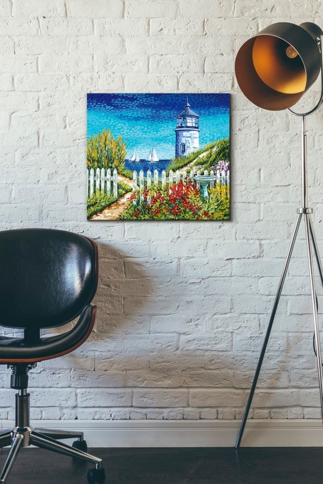 Lighthouse Retreat I' by Carolee Vitaletti Giclee Canvas Wall Art, 18"x16"