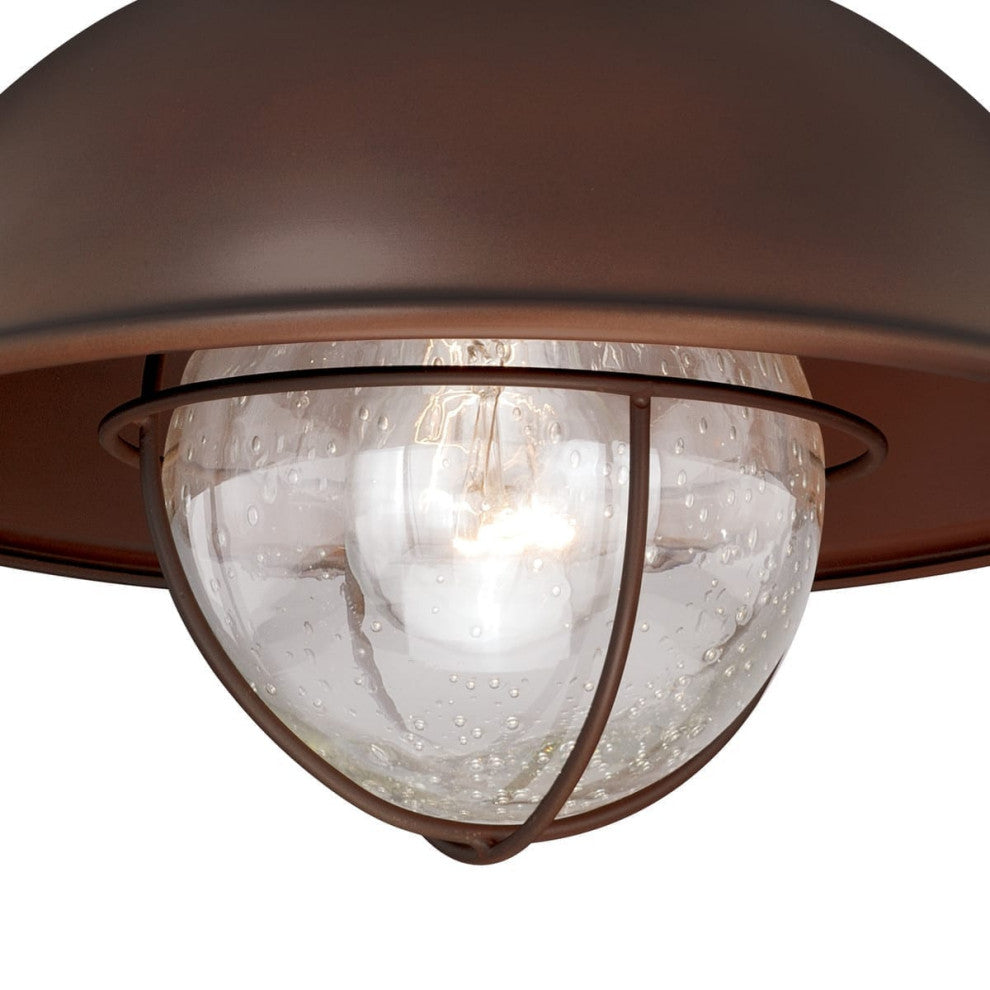 Vaxcel Harwich 10" Outdoor Flush Mount, Burnished Bronze