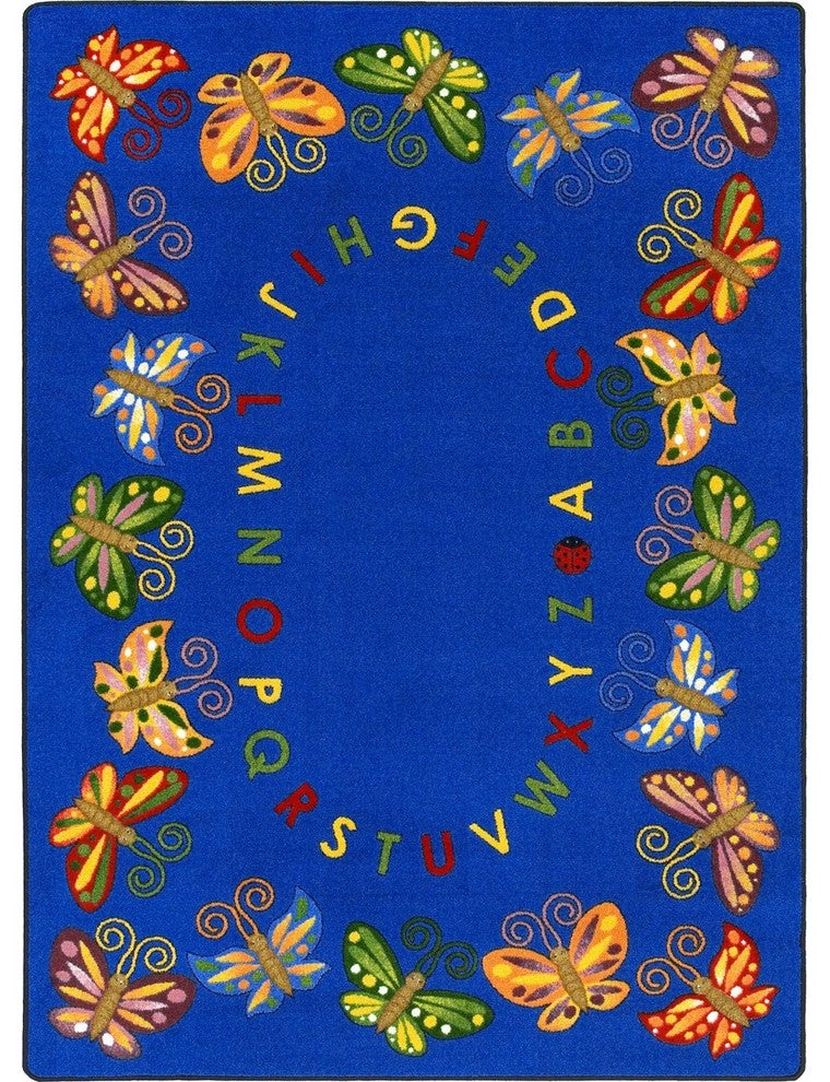 Kid Essentials Rug, Butterfly Delight, 5'4"x7'8"