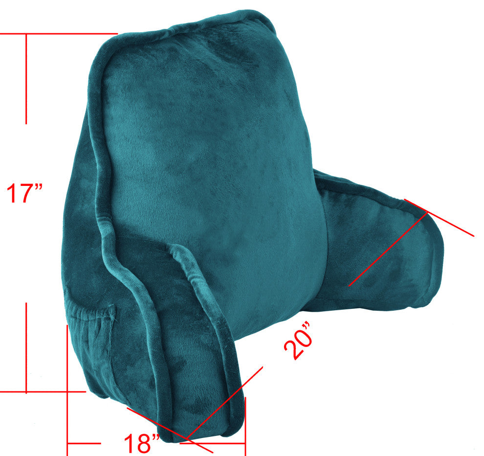 Supersoft Bedrest Lounger Backrest With DIY Filling, Storm Blue