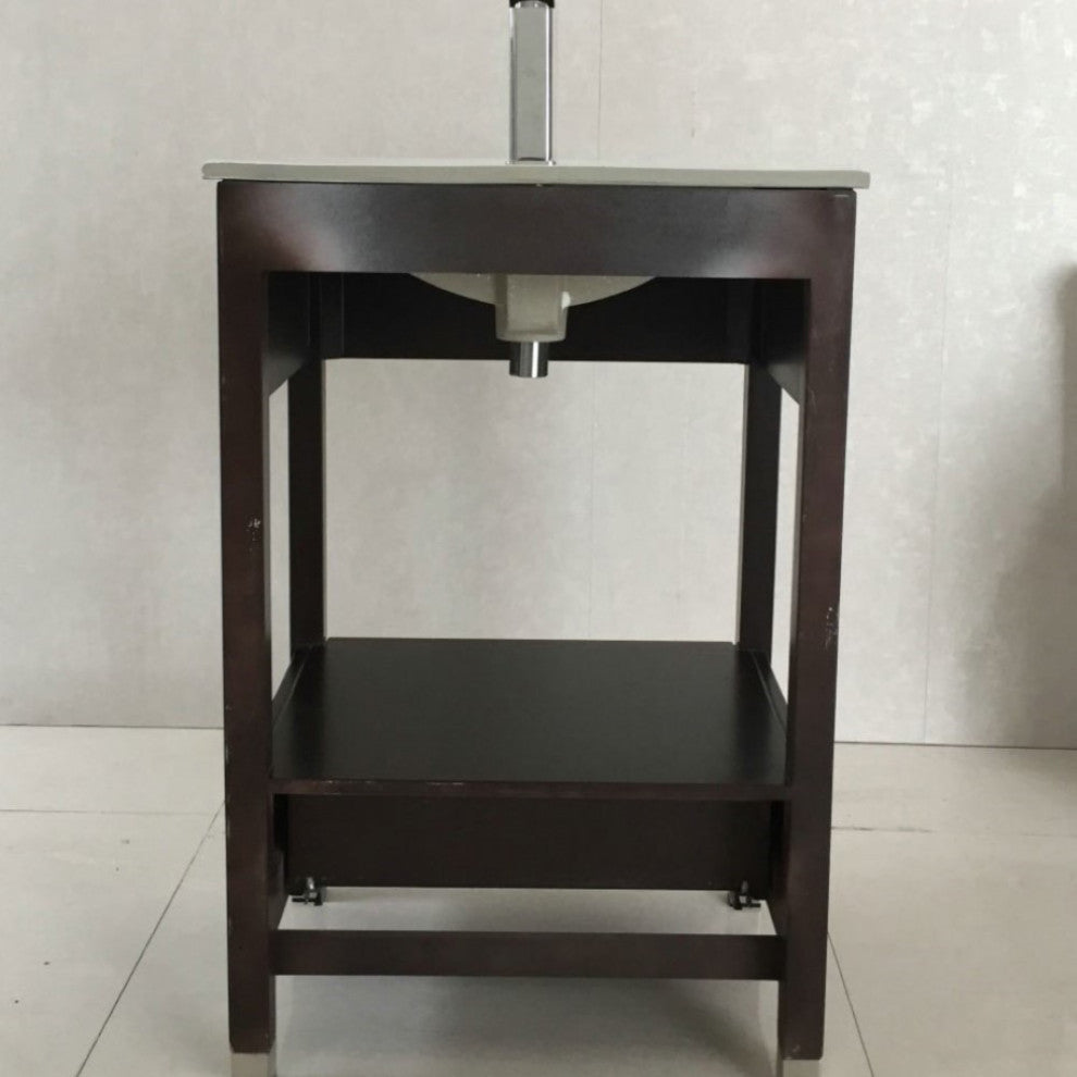 24" Single Sink Vanity-Manufactured Wood-Espresso