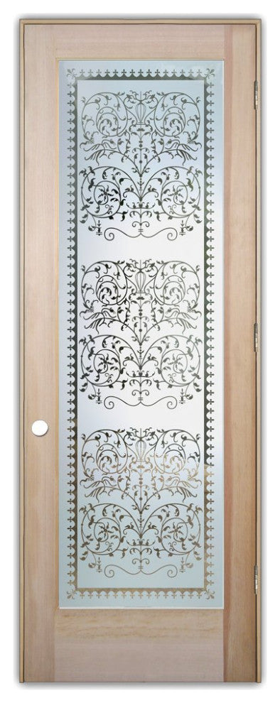 Pantry Door - Victorian Lace - Douglas Fir (stain grade) - 28" x 96" - Knob...