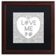 Hello Angel 'Love Me Do' Art, Wood Frame, Black Mat, 16x16