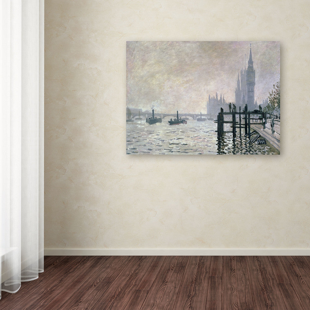 'The Thames Below Westminster' Canvas Art by Claude Monet