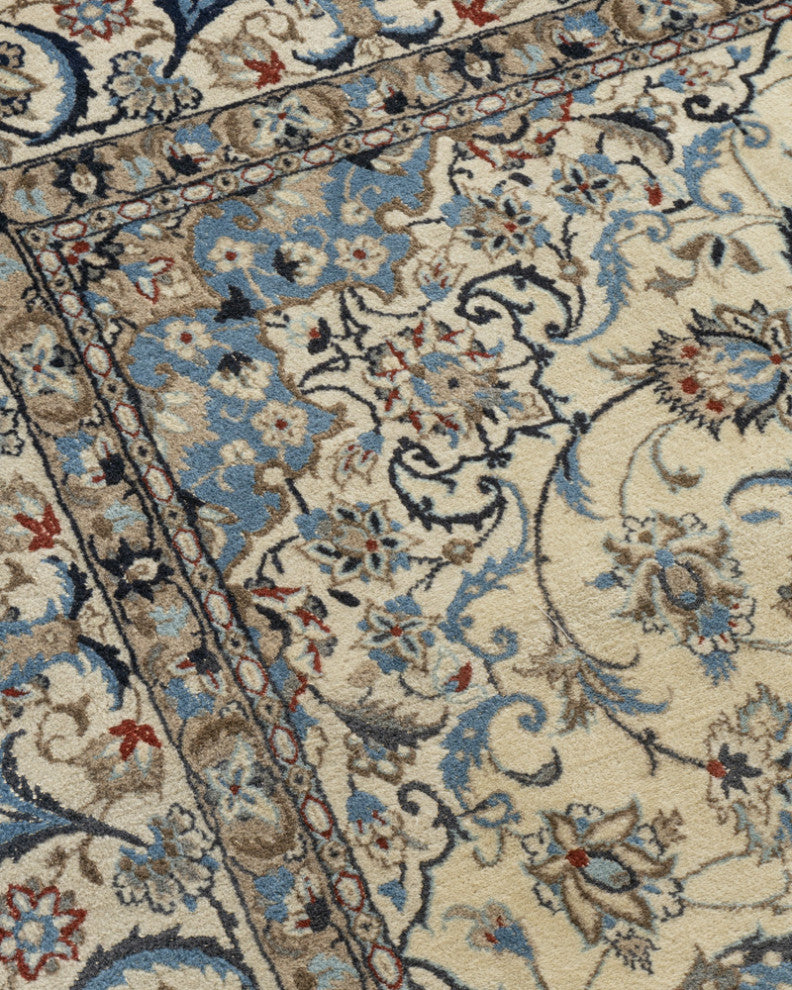 Vintage Persian Nain Area Rug, 5'3x8'11