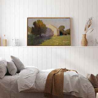 "Dawn's Rustic Charm" - A Canvas Print Celebrating Countryside Serenity