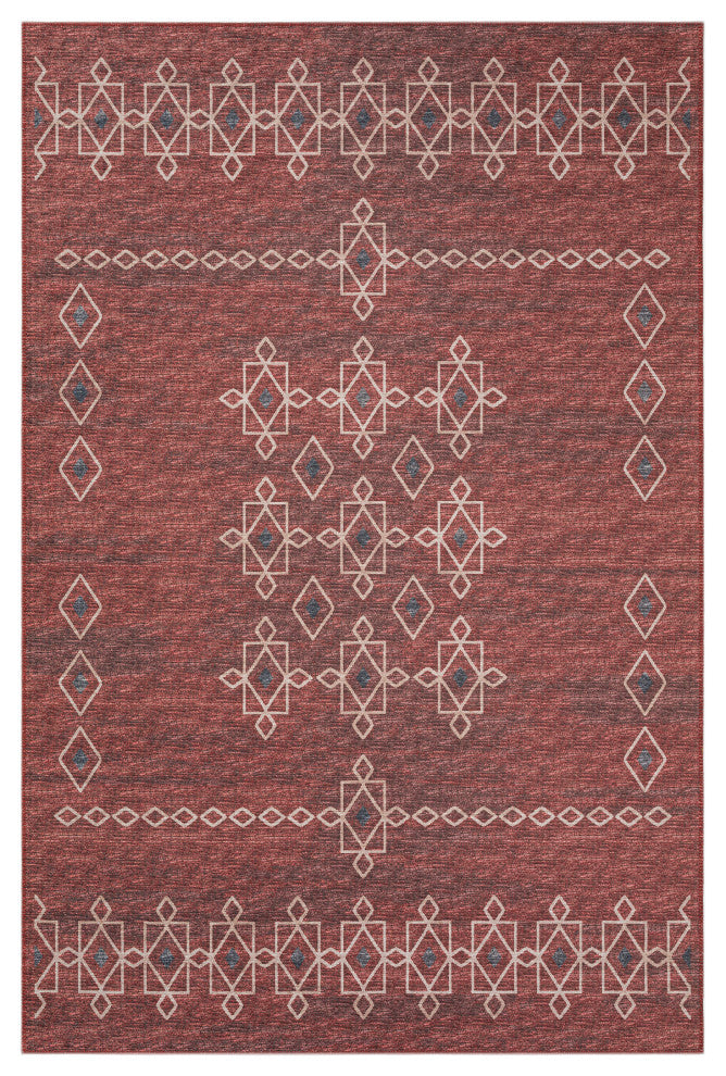 Indoor/Outdoor Sedona SN3 Paprika Machine Washable 9' x 12' Rug