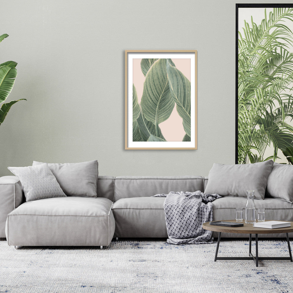 Calla Leaf Framed Print Wall Art by Kathrin Pienaar, 32"x48", Framed