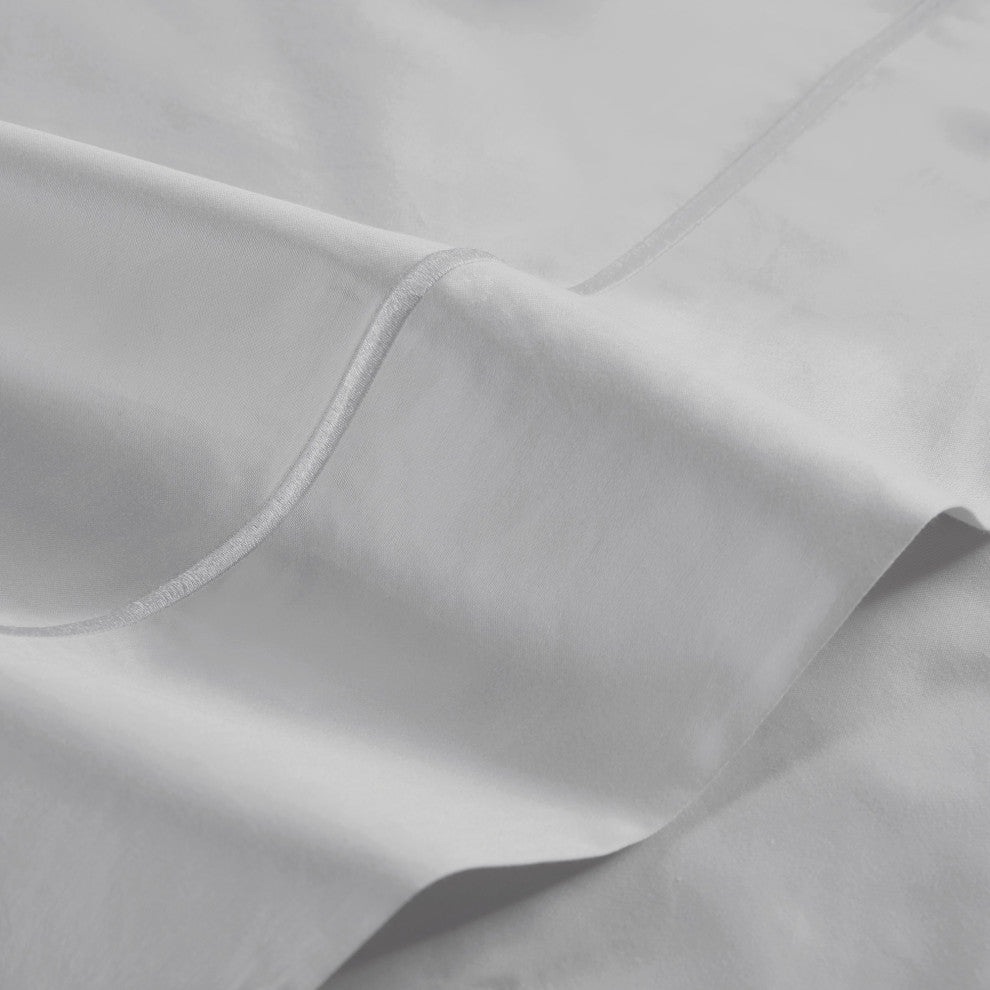 Croscill Sateen Weave 500TC 100% Egyptian Cotton Pillowcases, Gray, Standard