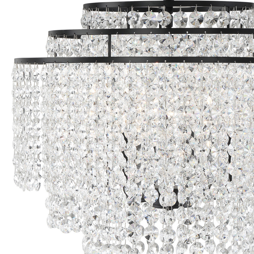 Gabrielle 6-Light Matte Black Chandelier