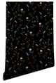 Deny Designs Gabriela Fuente Night Bloom Wallpaper, Black, 2'x10'