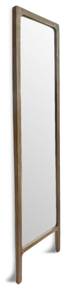 Tapered Wood Floor Mirror