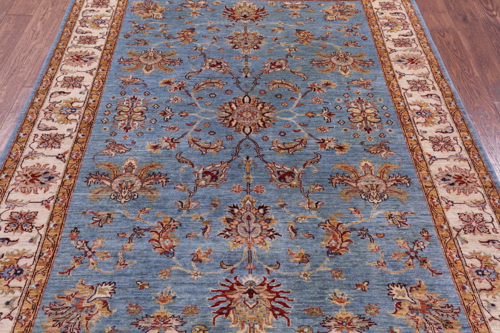 5' 9" X 7' 8" Persian Tabriz Hand-Knotted Wool Rug Q11311