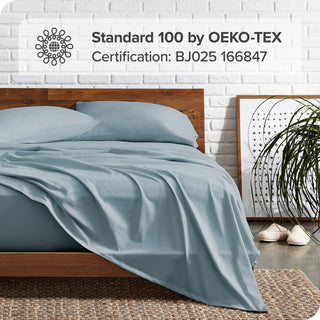 1800 Microfiber Sheet Set, Dusty Blue, King
