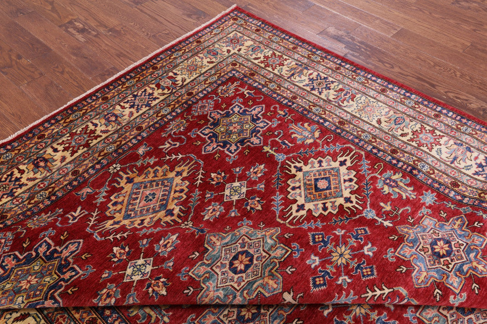 7' 10" X 9' 10" Handmade Super Kazak Wool Rug Q10608