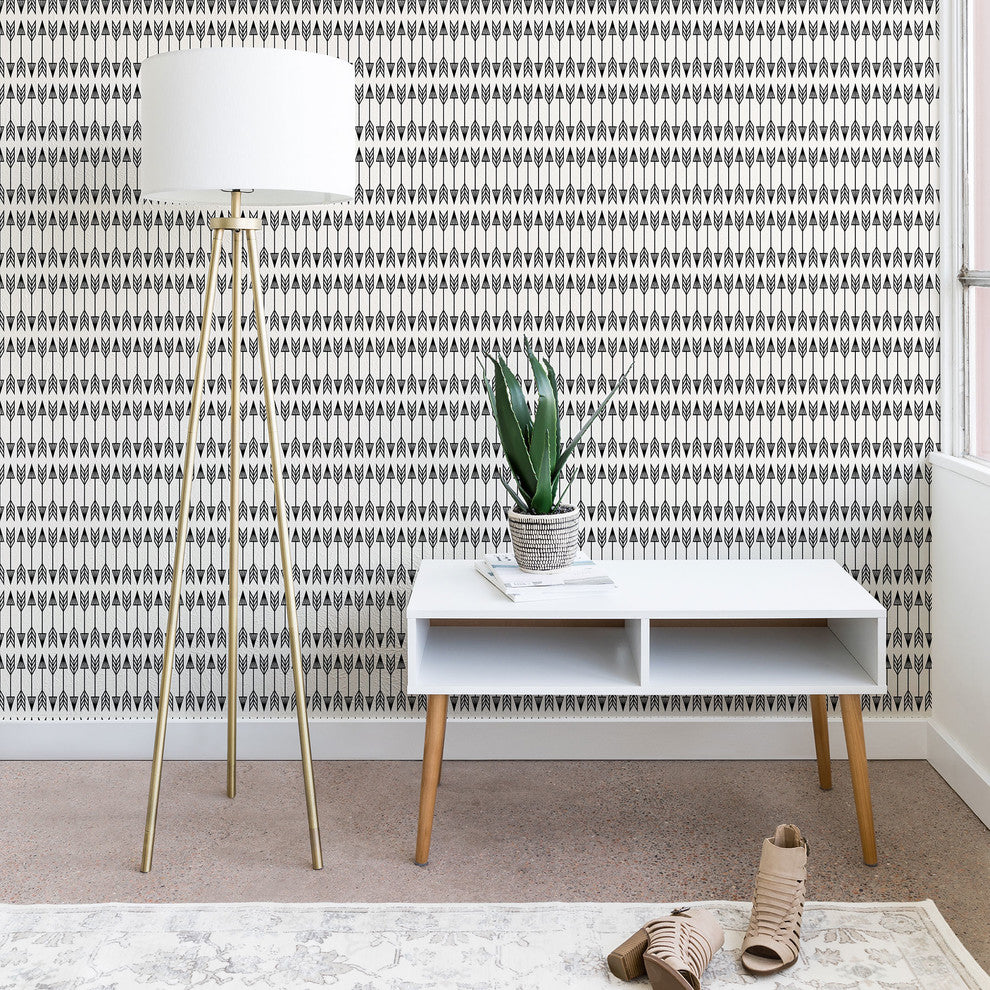 Deny Designs Holli Zollinger Arrows Wallpaper, White, 2'x4'