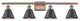 Innovations 516-4W-AC-M8-BK-LED 4-Light Bath Vanity Light, Antique Copper