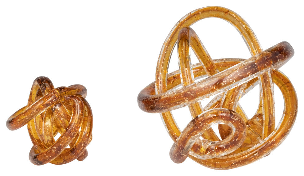 Glass, 6" Knot Amber