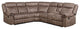 Lv00397, Sectional Sofa, Two Tone Chocolate Velvet, Dollum