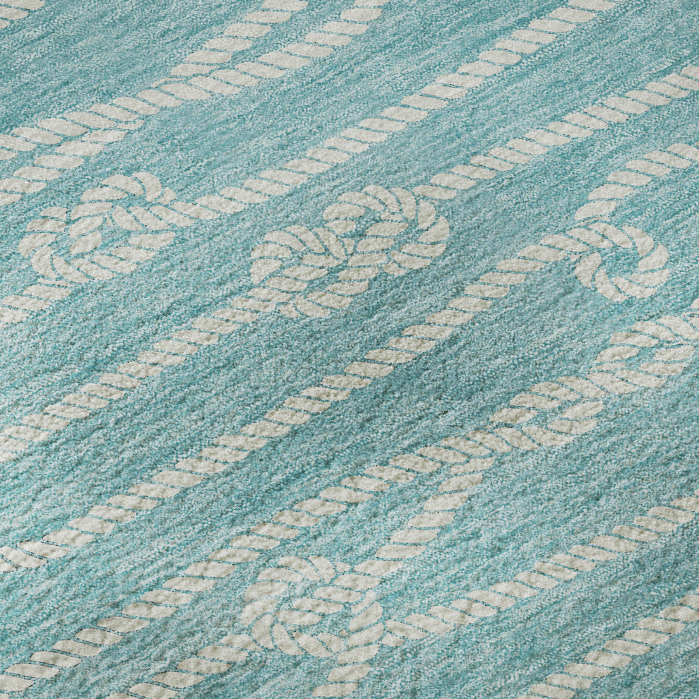 Addison Premium Washable Mayfield AMF152 Blue 2'3" x 7'6" Runner Rug