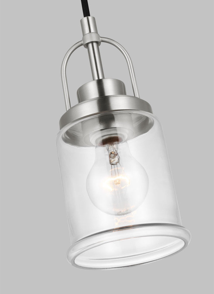 Anders One Light Mini-Pendant, Brushed Nickel